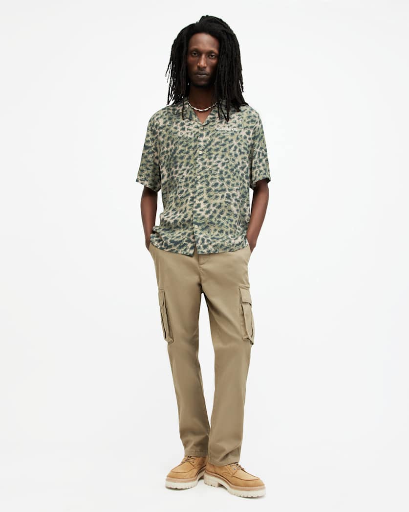 Underground Camouflage Print Logo Shirt