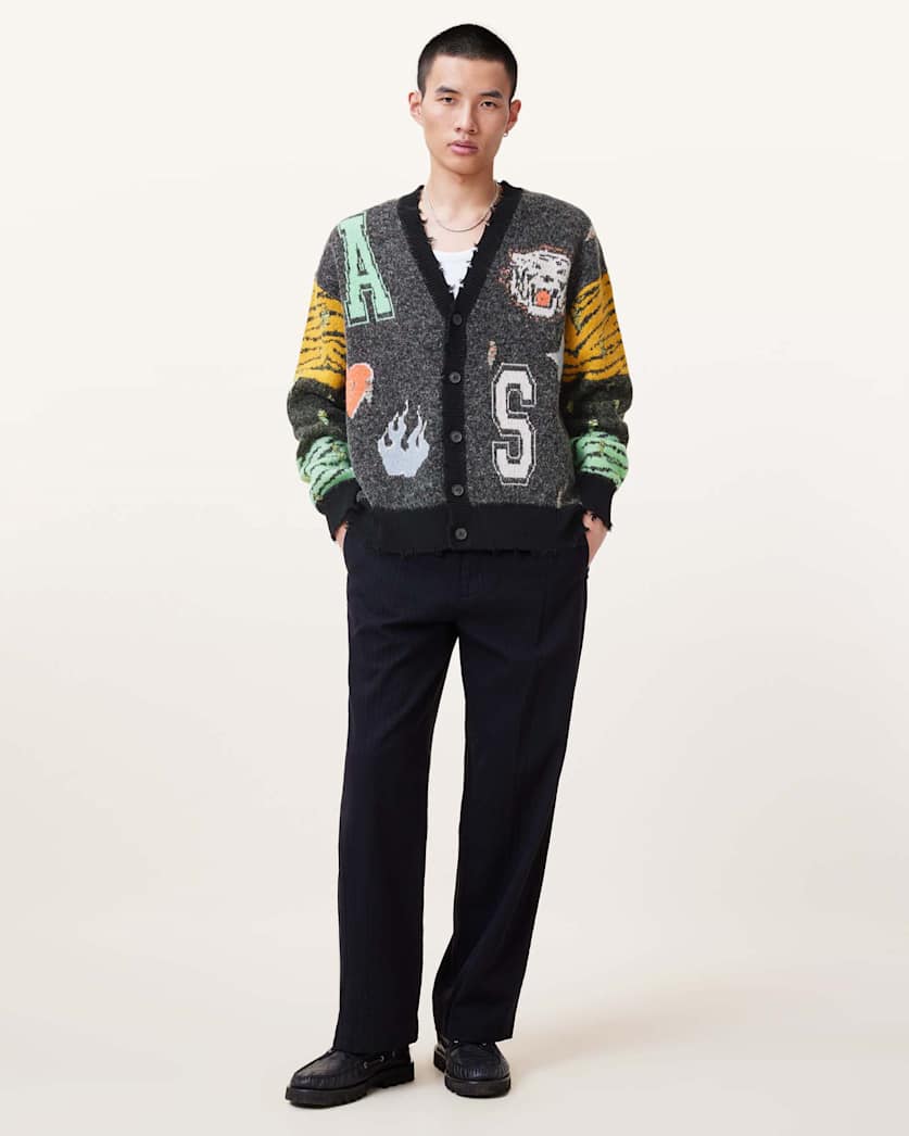 Akki Oversized Jacquard Cardigan