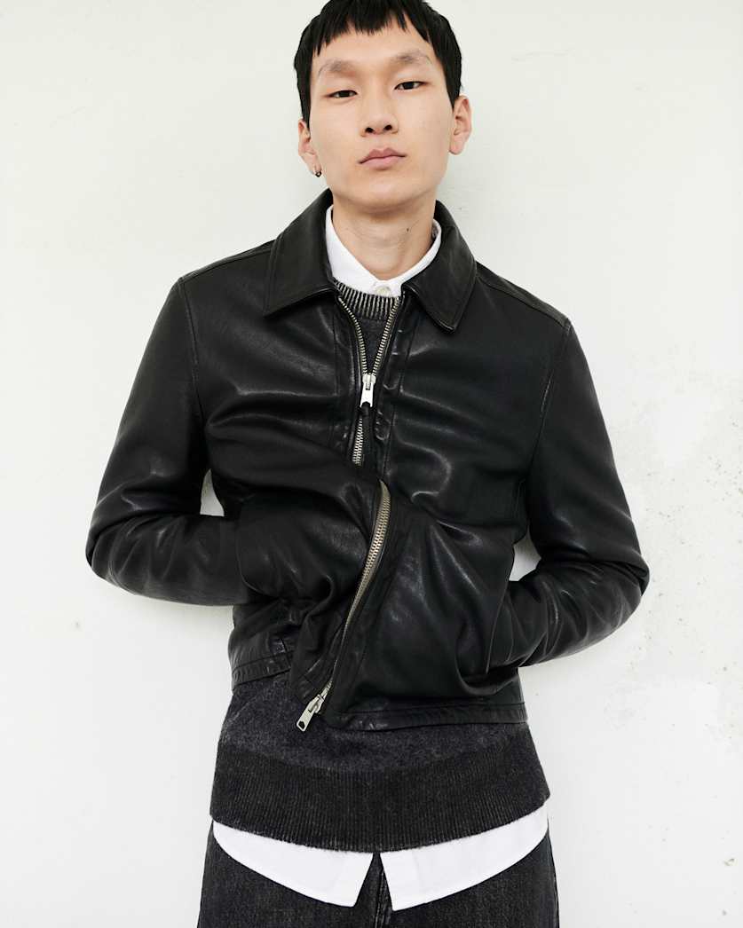 Erol Zip Up Leather Jacket