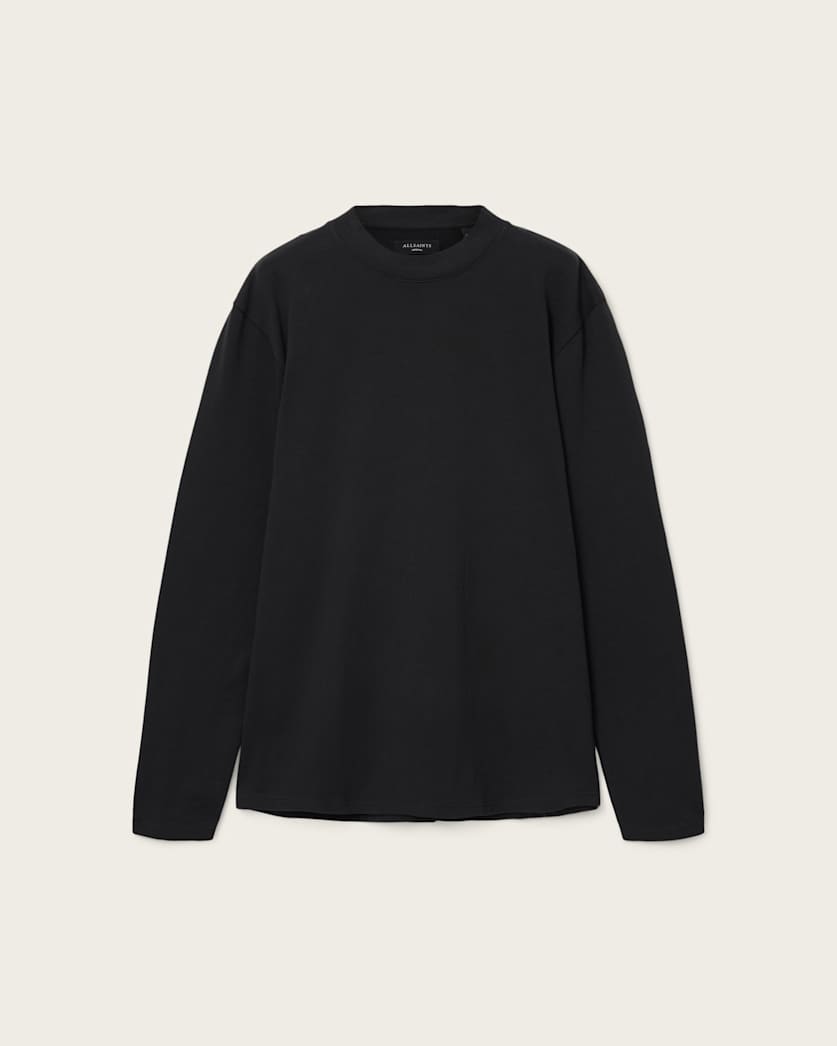 Nero Mock Neck Relaxed Fit T-Shirt