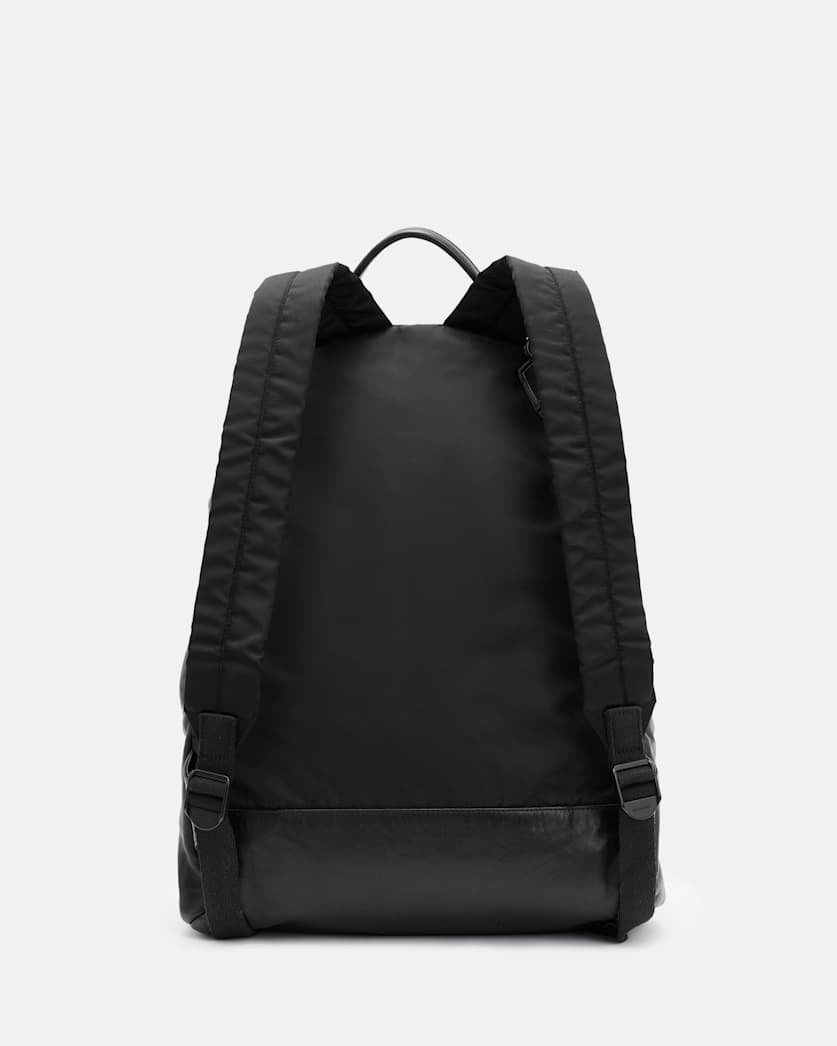Carabiner Embossed Logo Leather Backpack
