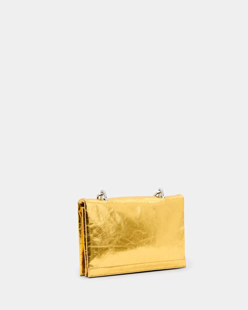 Yua Leather Removable Chain Clutch Bag