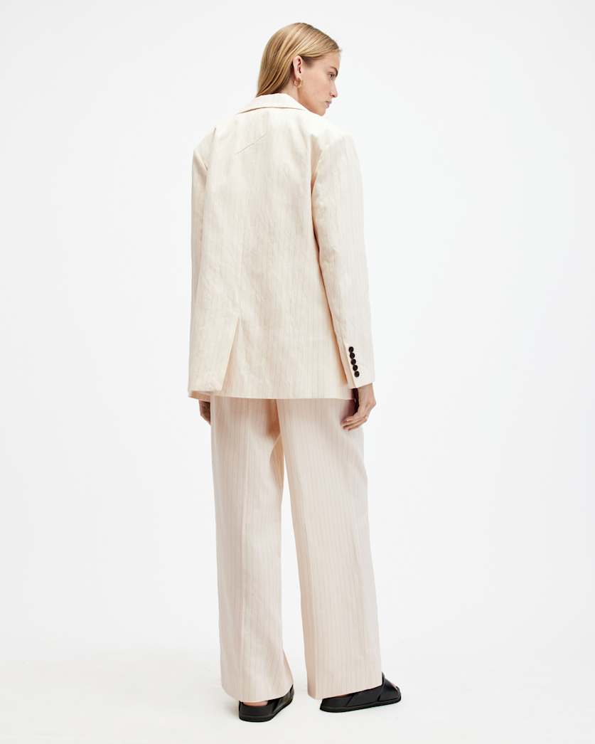 Payton Wide Leg Linen Blend Trousers