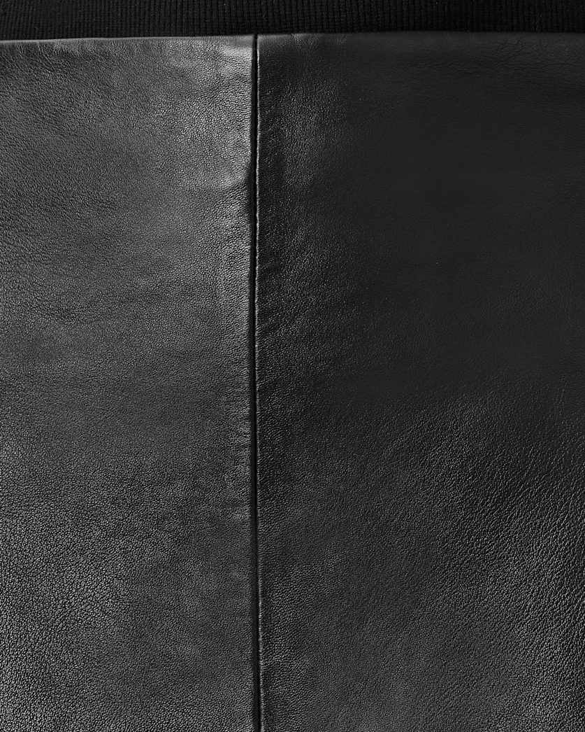 Renai Slim Fit Leather Mini Skirt