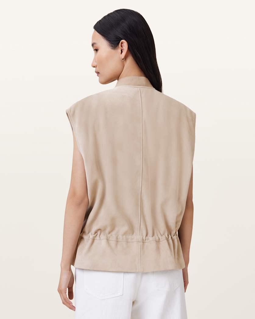 Sofi Relaxed Fit Leather Gilet