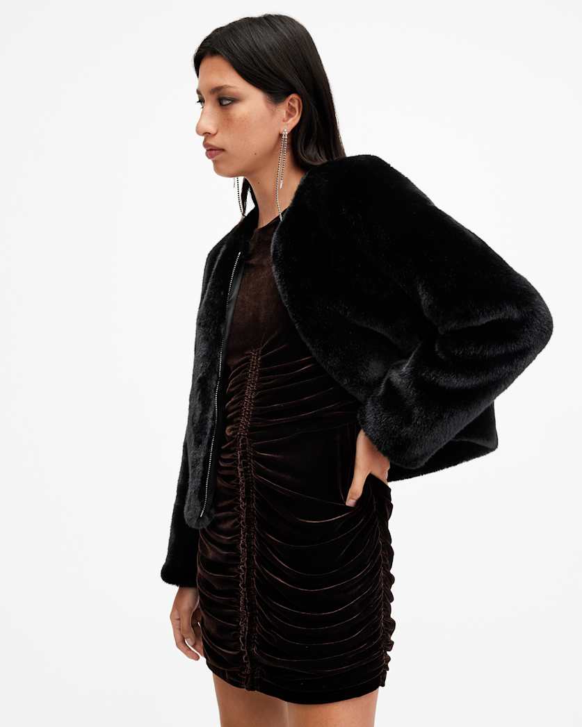 Florence Faux Fur Cropped Coat