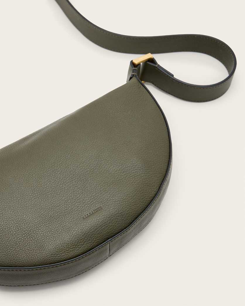 Half Moon Leather Crossbody Bag