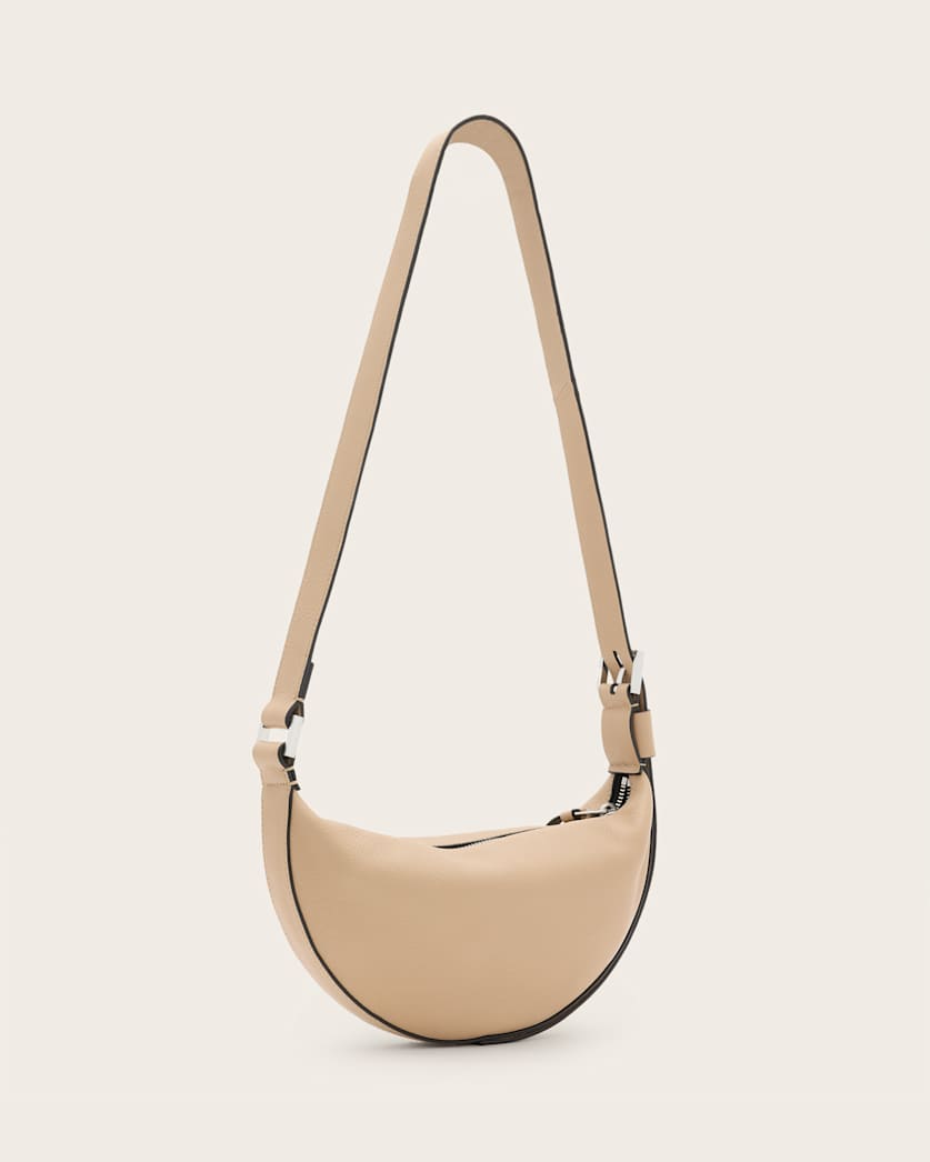 Half Moon Leather Crossbody Bag