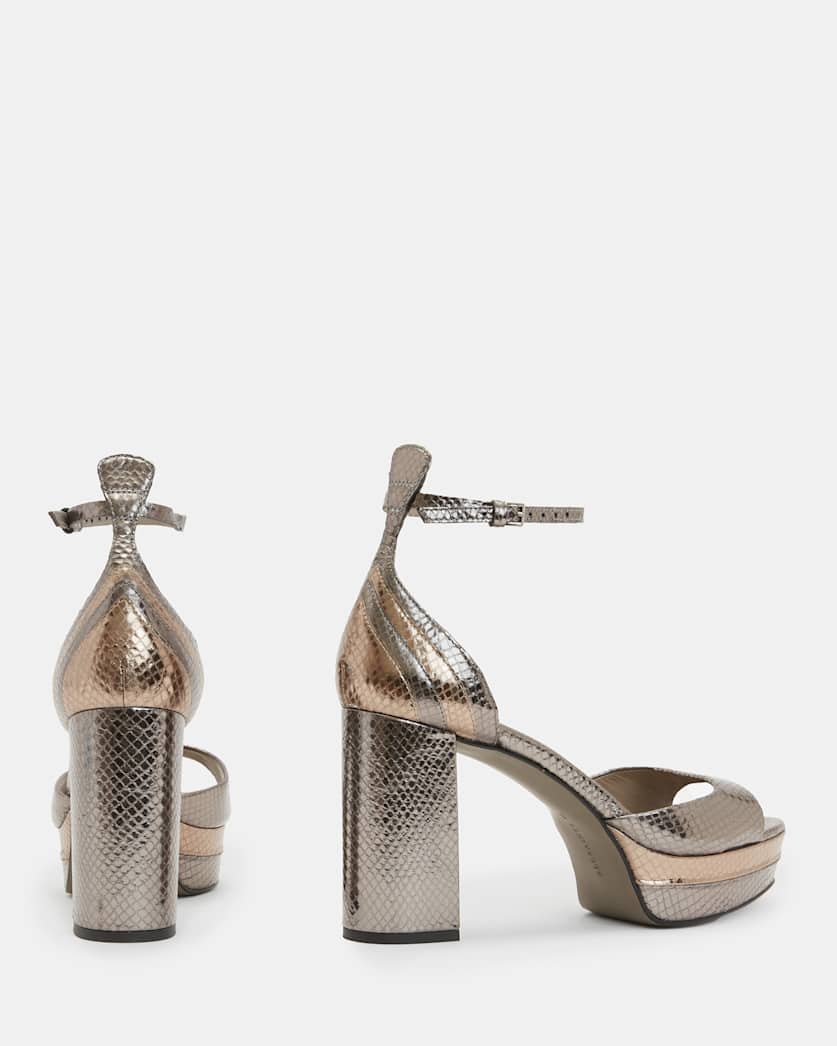 Tia Metallic Platform Heels