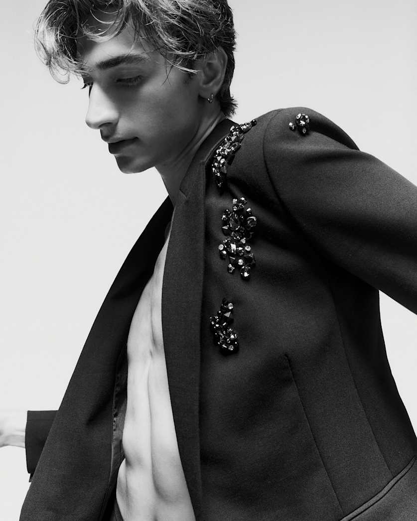 Atlas Bead Embellished Blazer