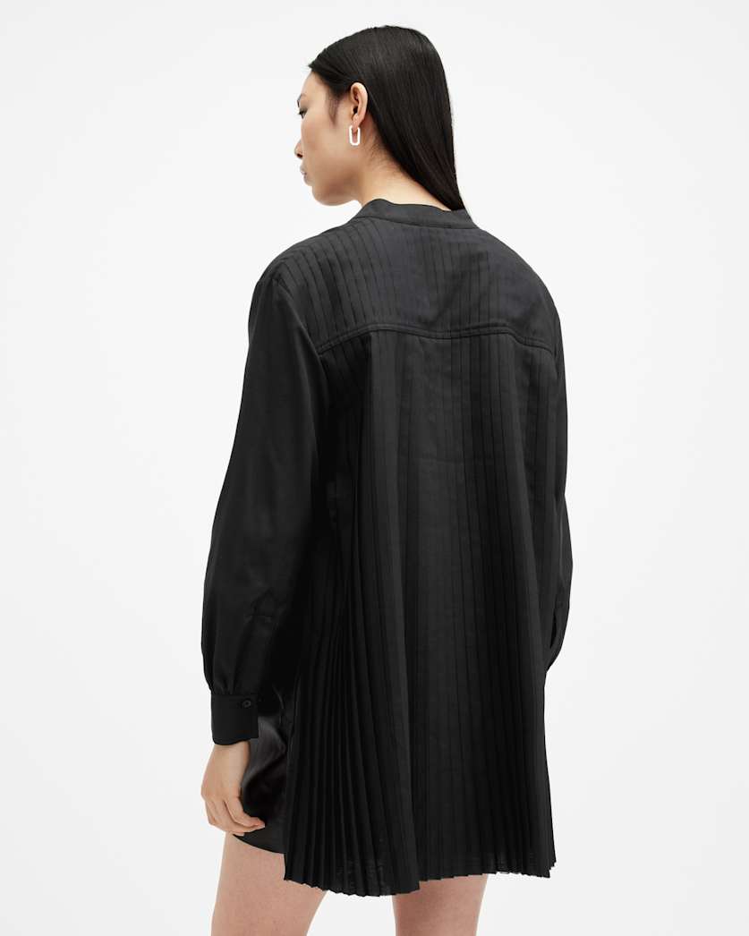 Percy Pleated Relaxed Fit Shirt