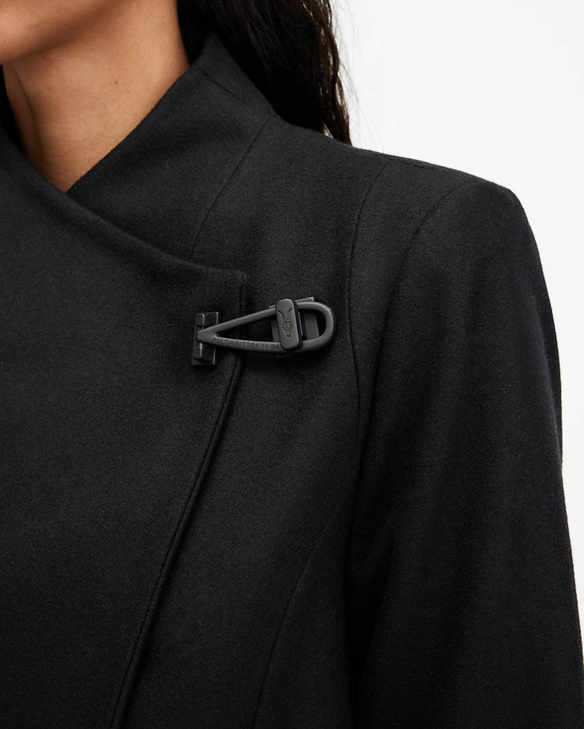 Riley Wrap Around Belted Long Line Coat