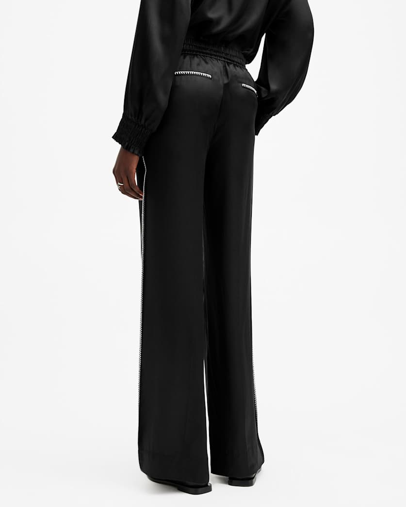 Charli Silk Blend Wide Leg Trousers