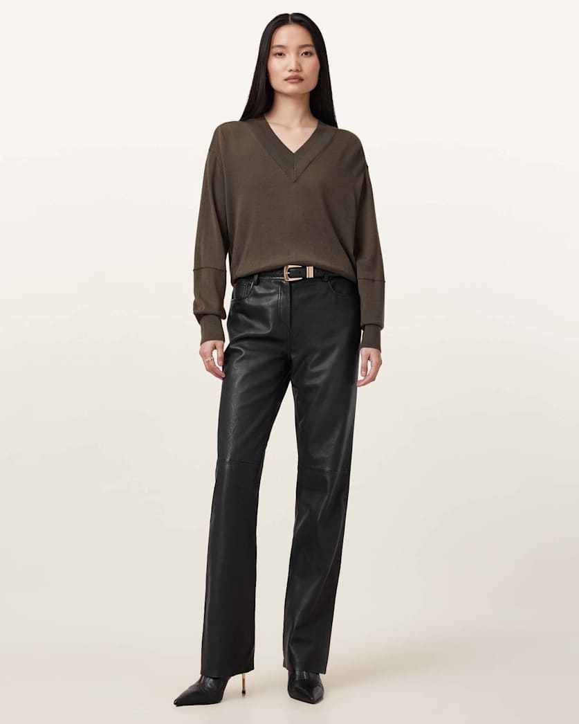 Julieana V Neck Wool Jumper