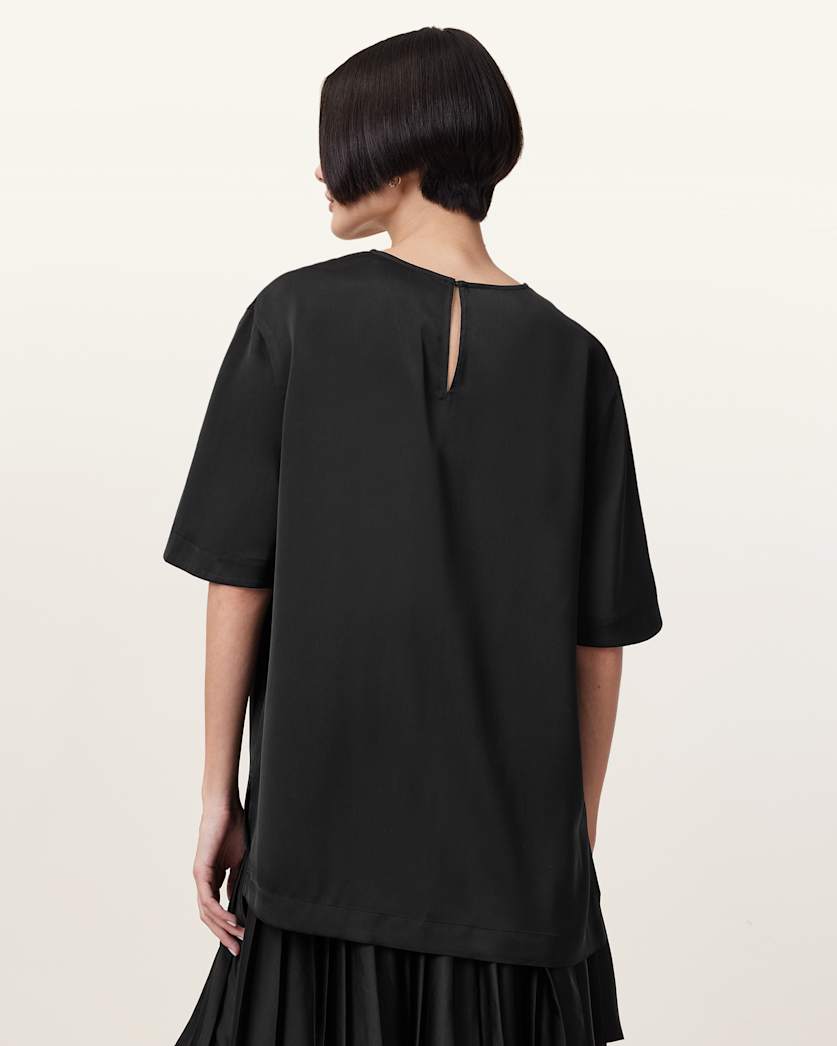 Amelie Satin Relaxed Fit T-Shirt