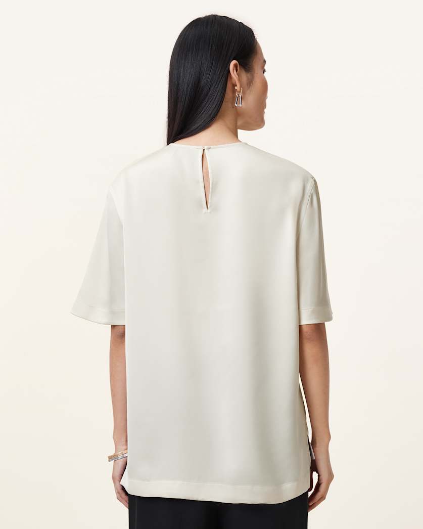 Amelie Satin Relaxed Fit T-Shirt