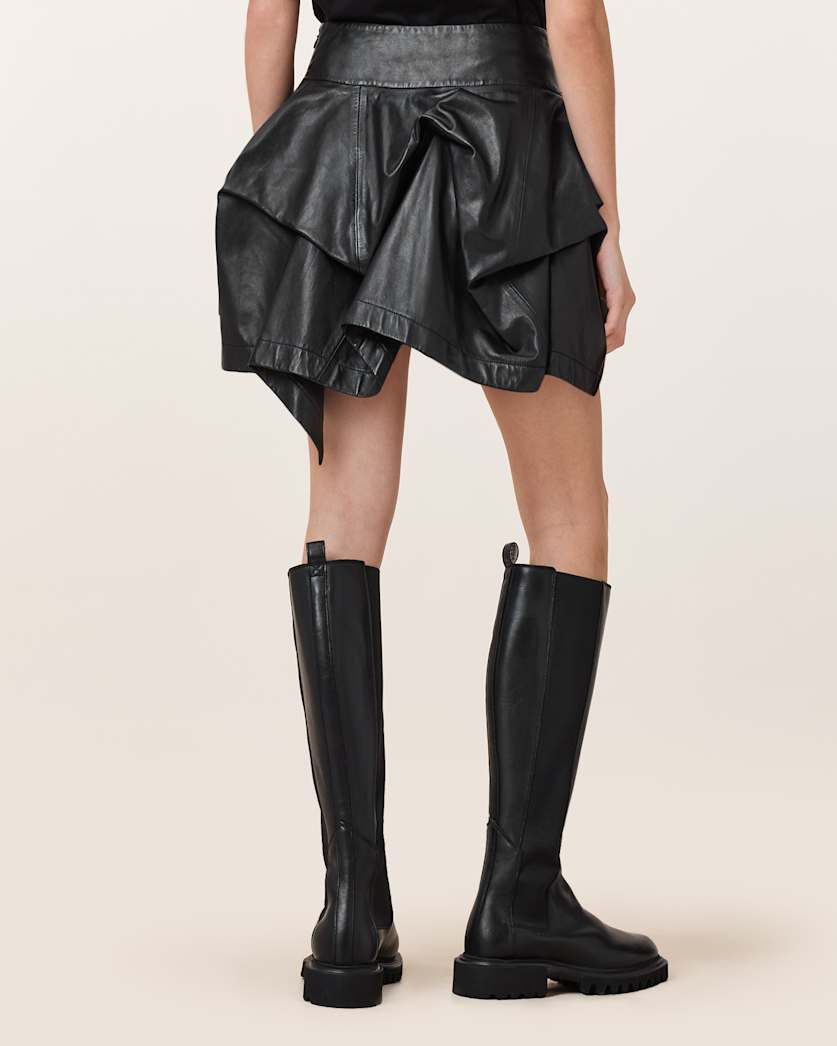 Hitch Leather Mini Skirt