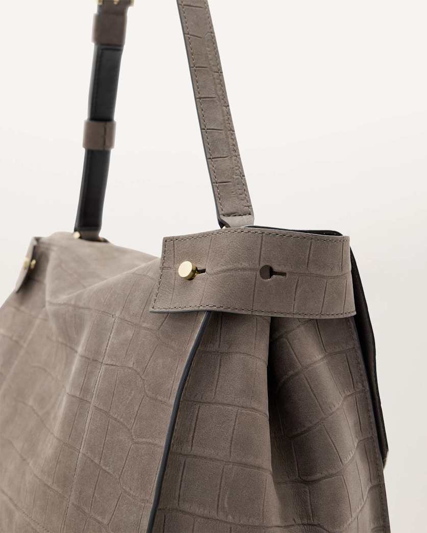Ursa Crocodile Effect Leather Bag