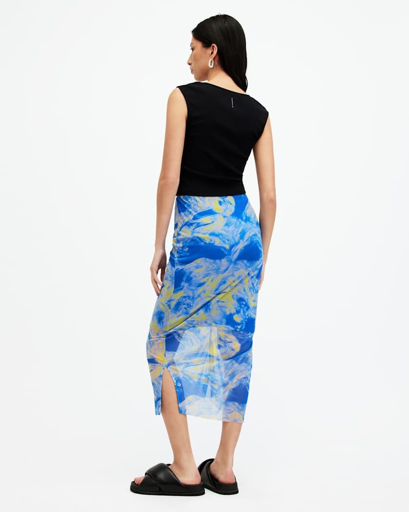Nora Inspiral Mesh Midi Skirt