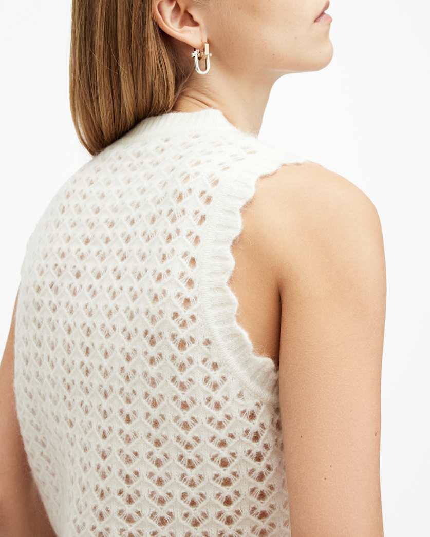 Vivian Open Stitch V-Neck Tank Top