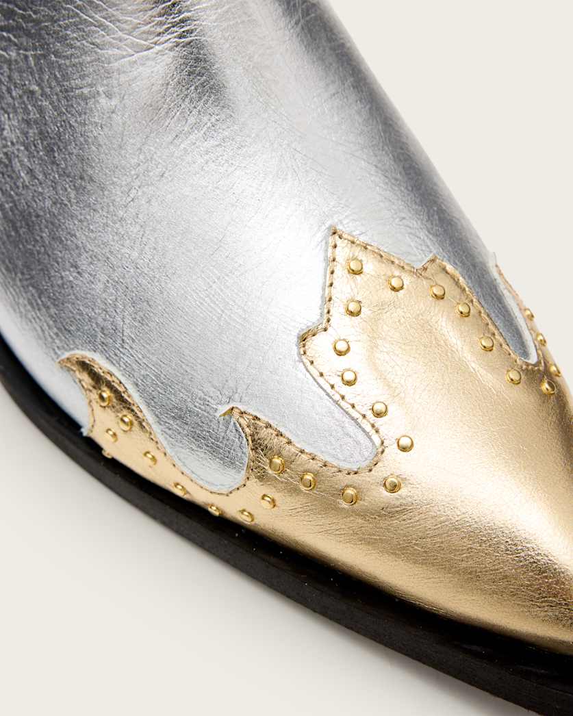 Desola Leather Western Mules