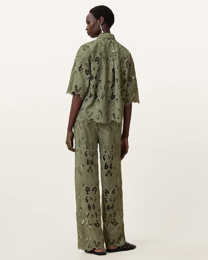 Charli Embroidered Straight Fit Trousers