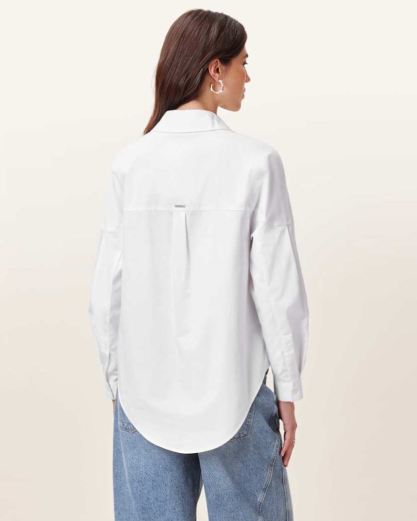 Toria Organic Cotton Dipped Hem Shirt