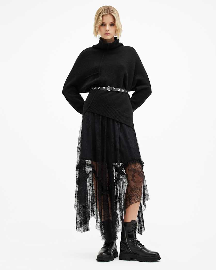 Lock Roll Neck Relaxed Fit Jumper