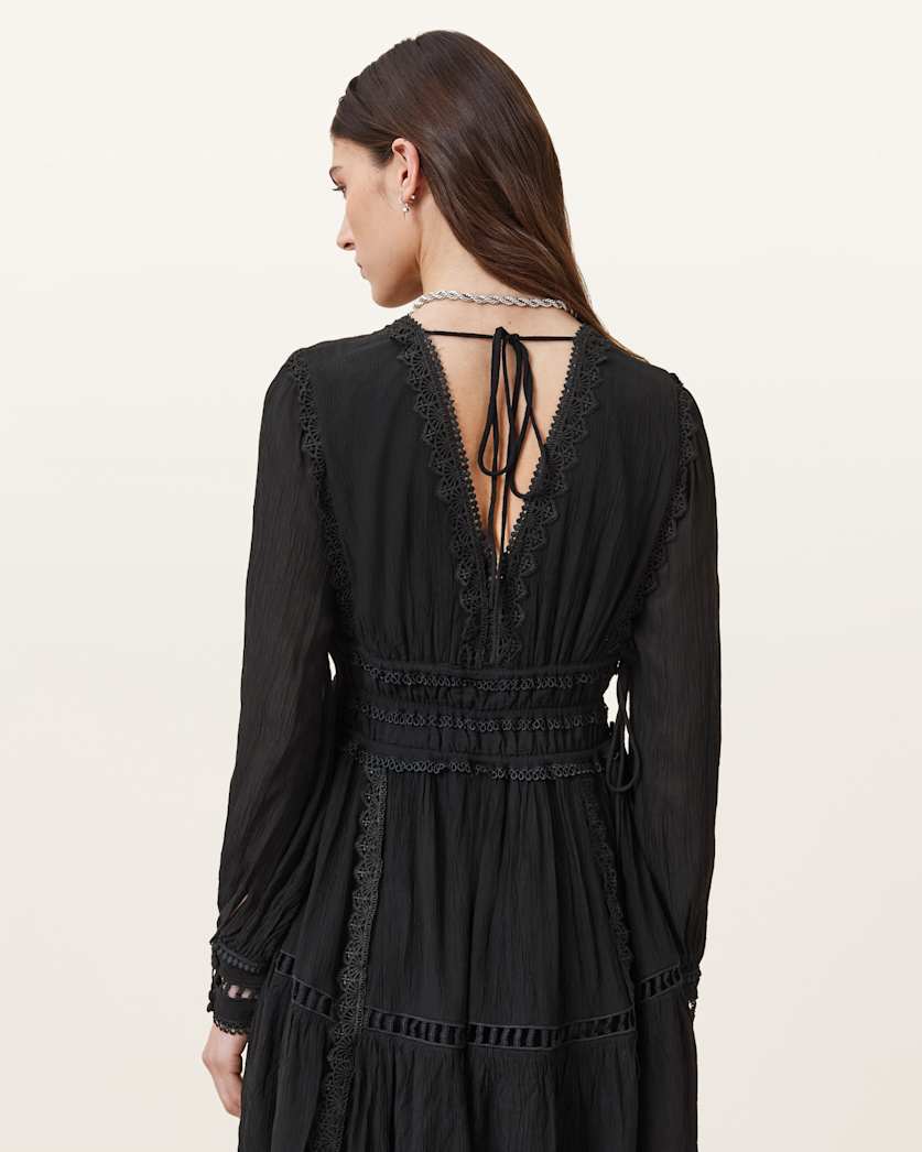 Xanthe Lace-Trimmed Mini Dress
