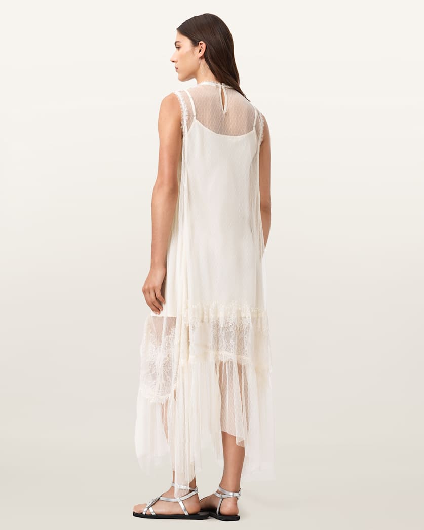 Clara Lace Trim Midi Dress