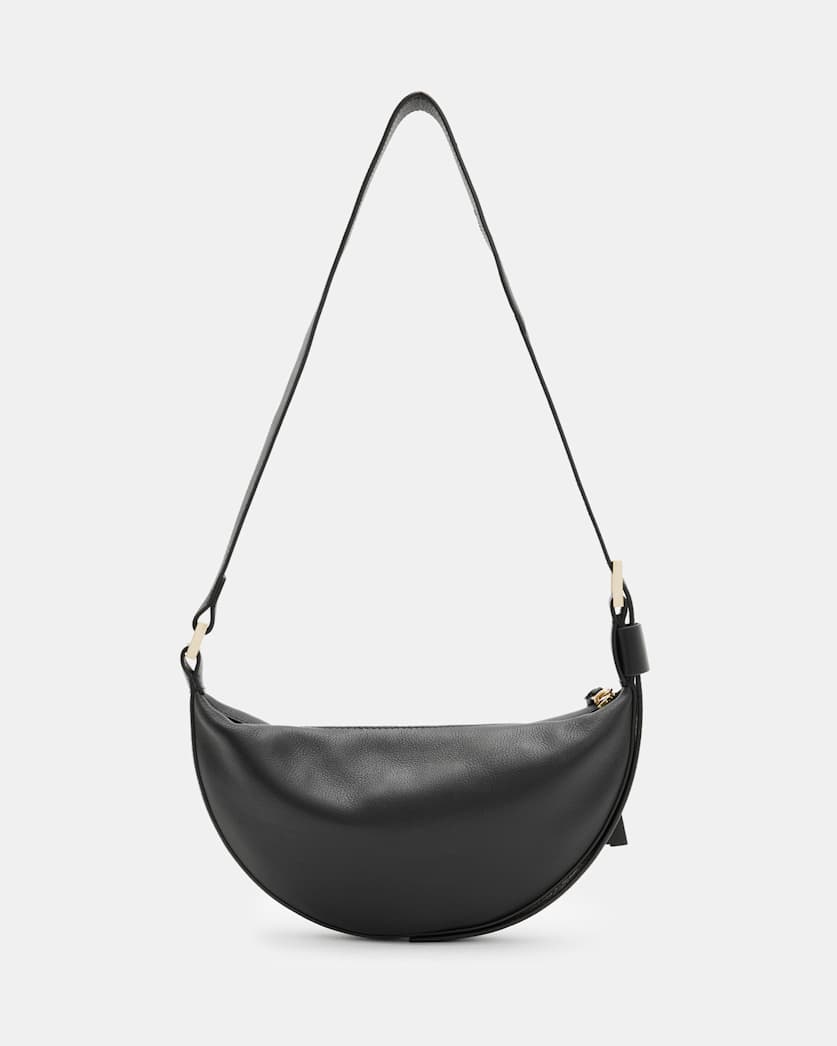 Half Moon Leather Crossbody Bag
