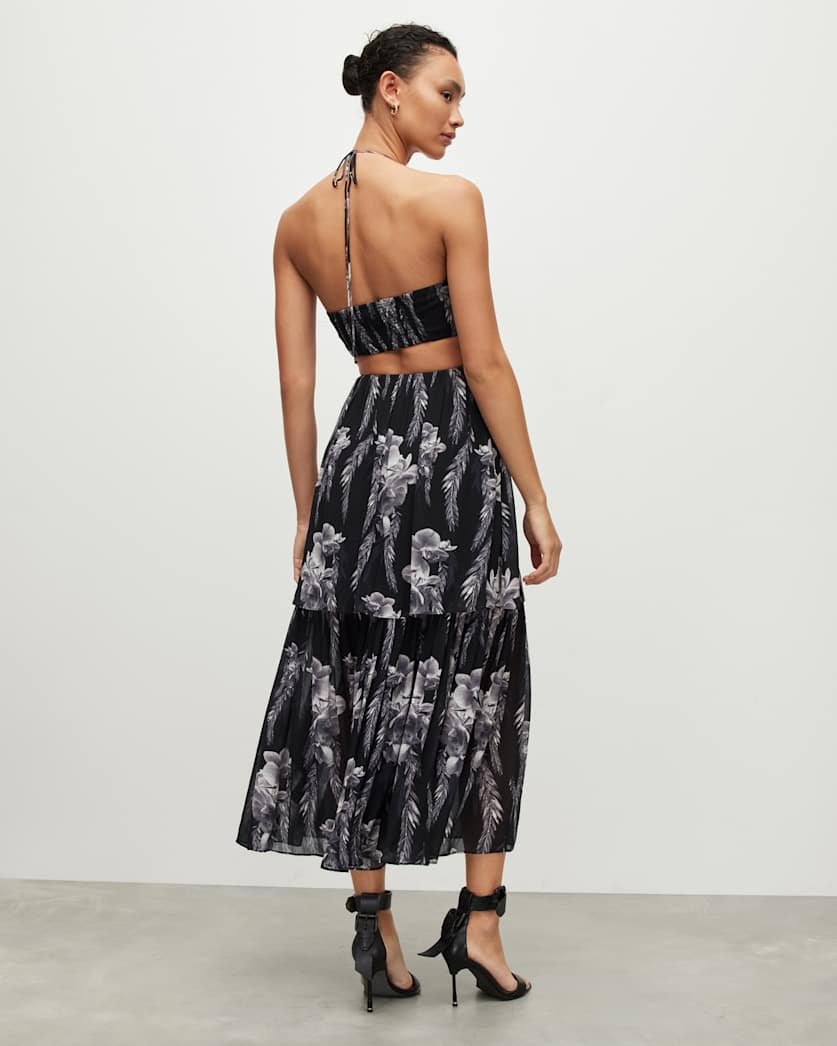 Tatum Mia Floral Cut Out Maxi Dress