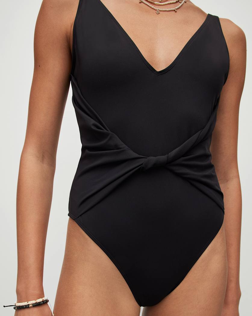 Georgia V-Neck Twisted Waist Swimsuit
