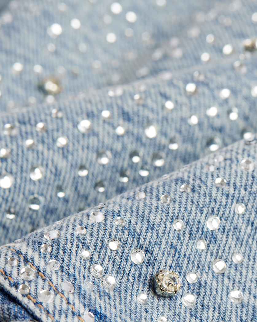 Wendel Embellished Denim Mini Skirt