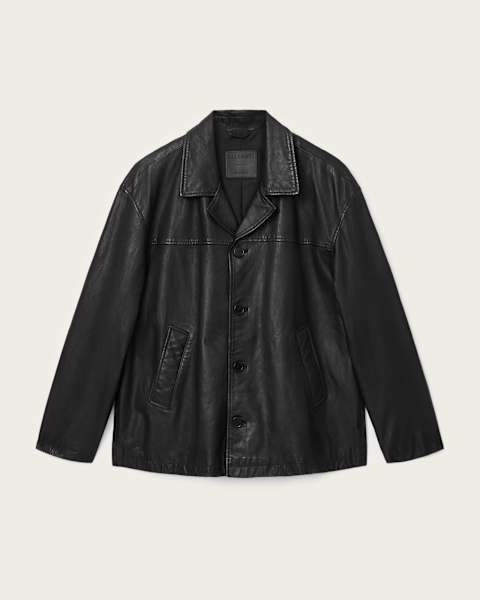 Bradwell Boxy Leather Coat