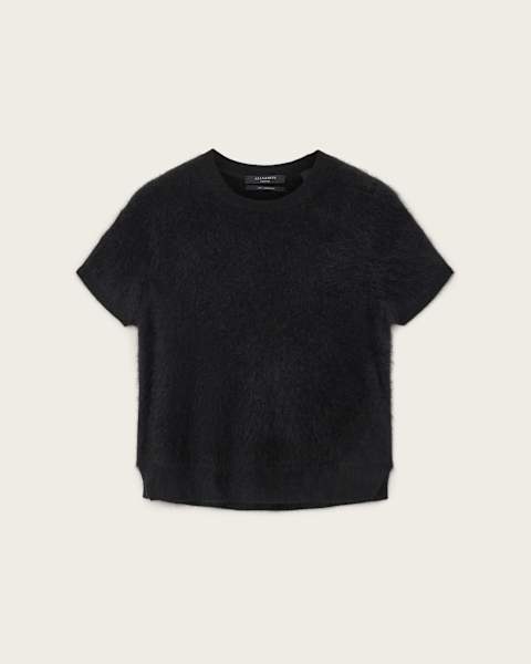 Rebel Brushed Cashmere Knitted T-Shirt