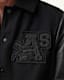 Warrenton Leather Sleeve Bomber Jacket