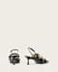 Vivian Leather Buckle Slingback Heels