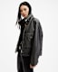 Clay Funnel Neck Cropped Leather Jacket