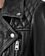 Cargo Distressed Leather Biker Jacket