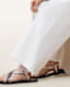 Aki Crossover Wide Leg Denim Jeans