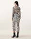 Rizo Snake Print Silk Blend Midi Dress