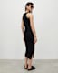 Mako Embroidered Crochet Trim Midi Dress