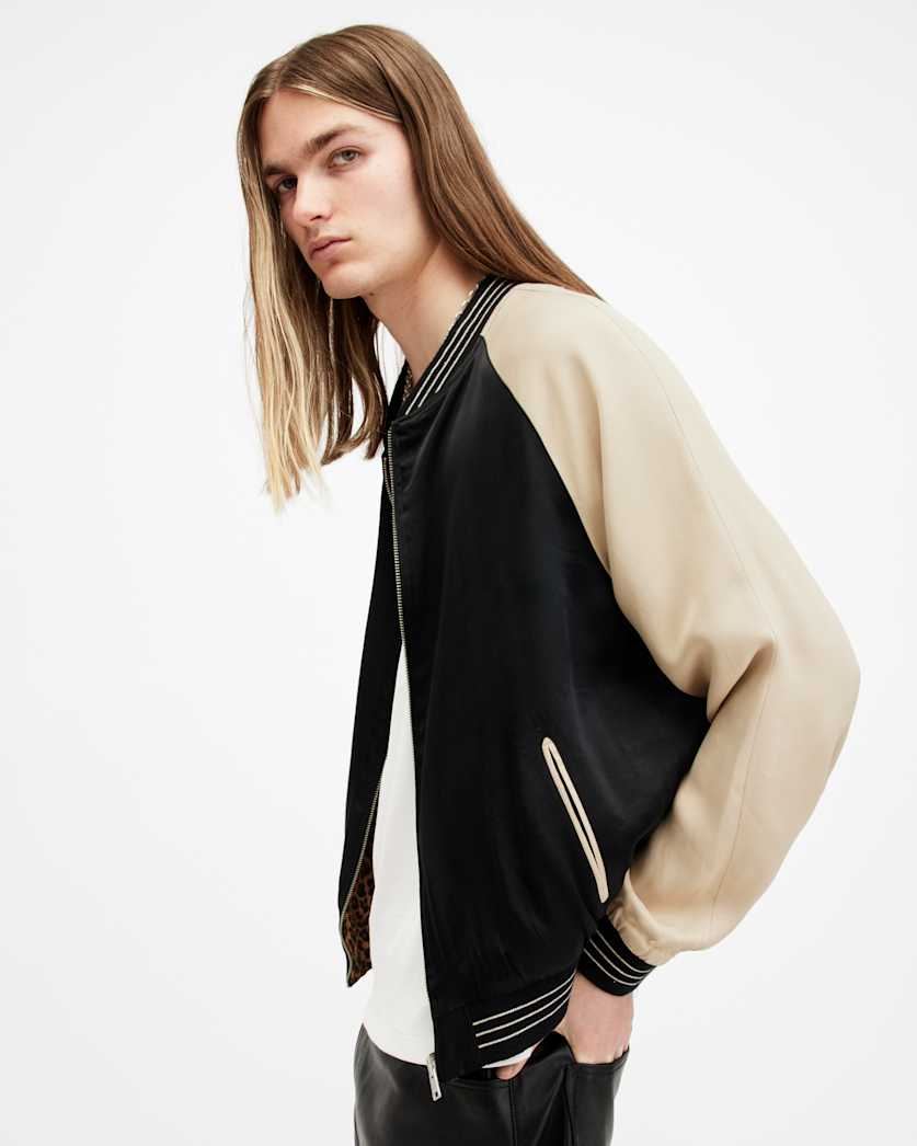 Tour Reversible Leopard Print Bomber Jacket