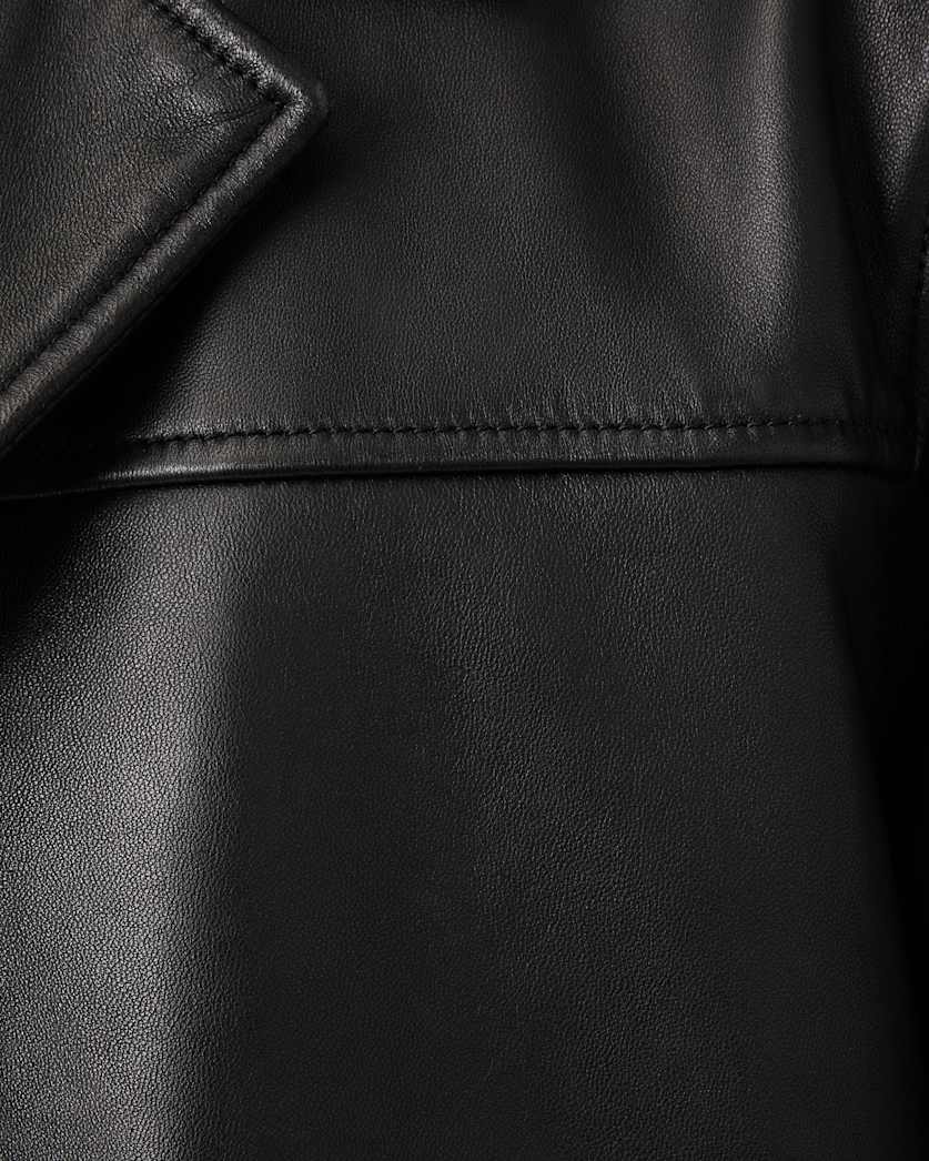 Watts Cropped Leather Blazer