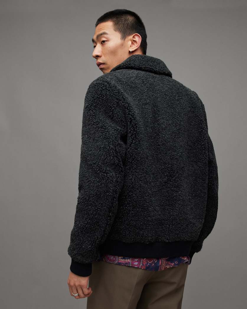 Buzz Teddy Textured Bomber Jacket