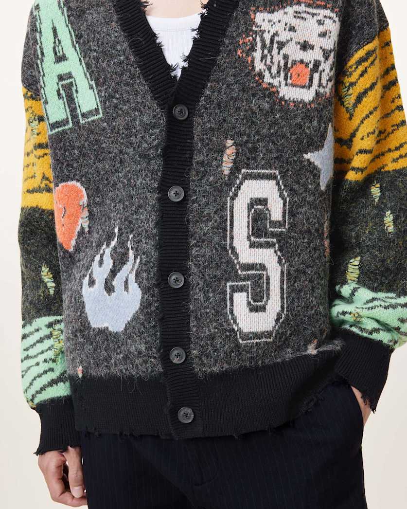 Akki Oversized Jacquard Cardigan