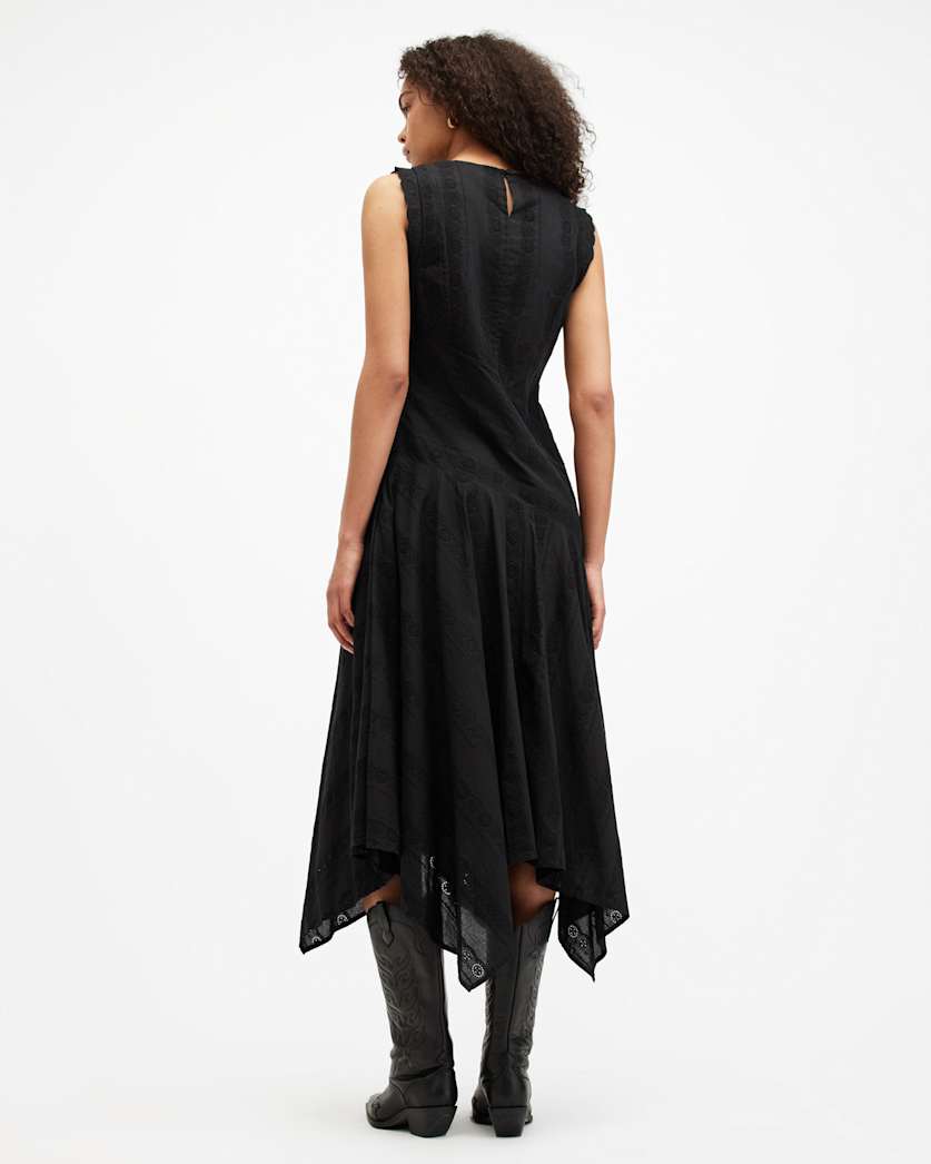 Aviana Sleeveless Broderie Maxi Dress