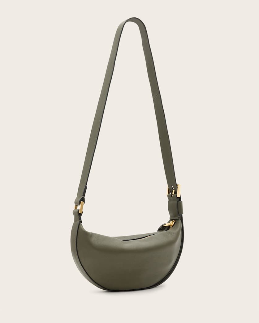 Half Moon Leather Crossbody Bag