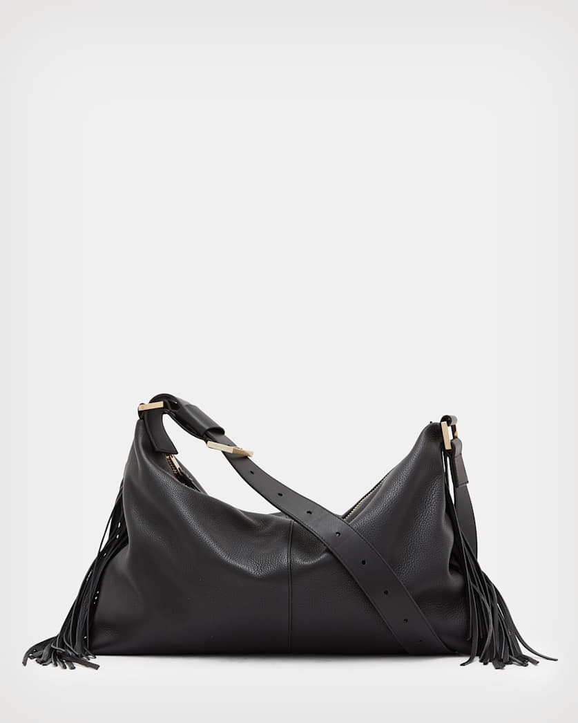 Edbury Leather Fringed Shoulder Bag